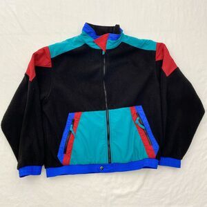 Urban Outfitters Fleece Jacket Mens Medium Full Zip Retro 90s Vintage Style